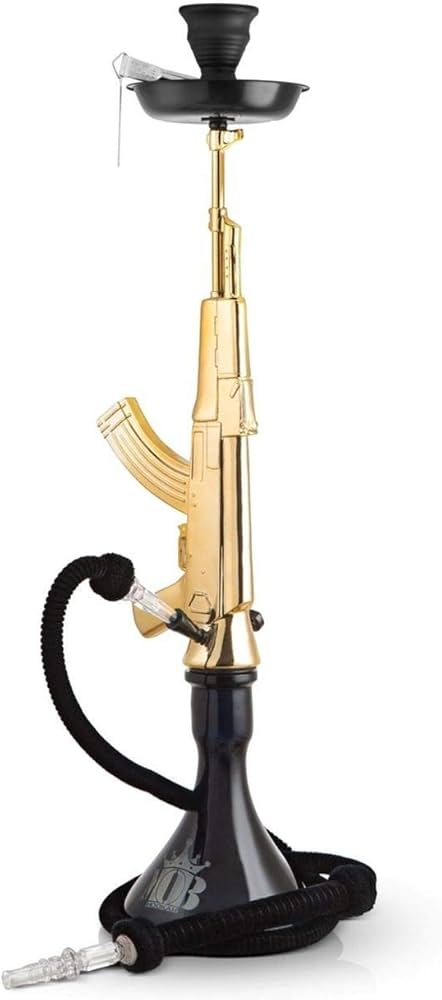 Mob - 34" AK47 Hookah - Black & Gold