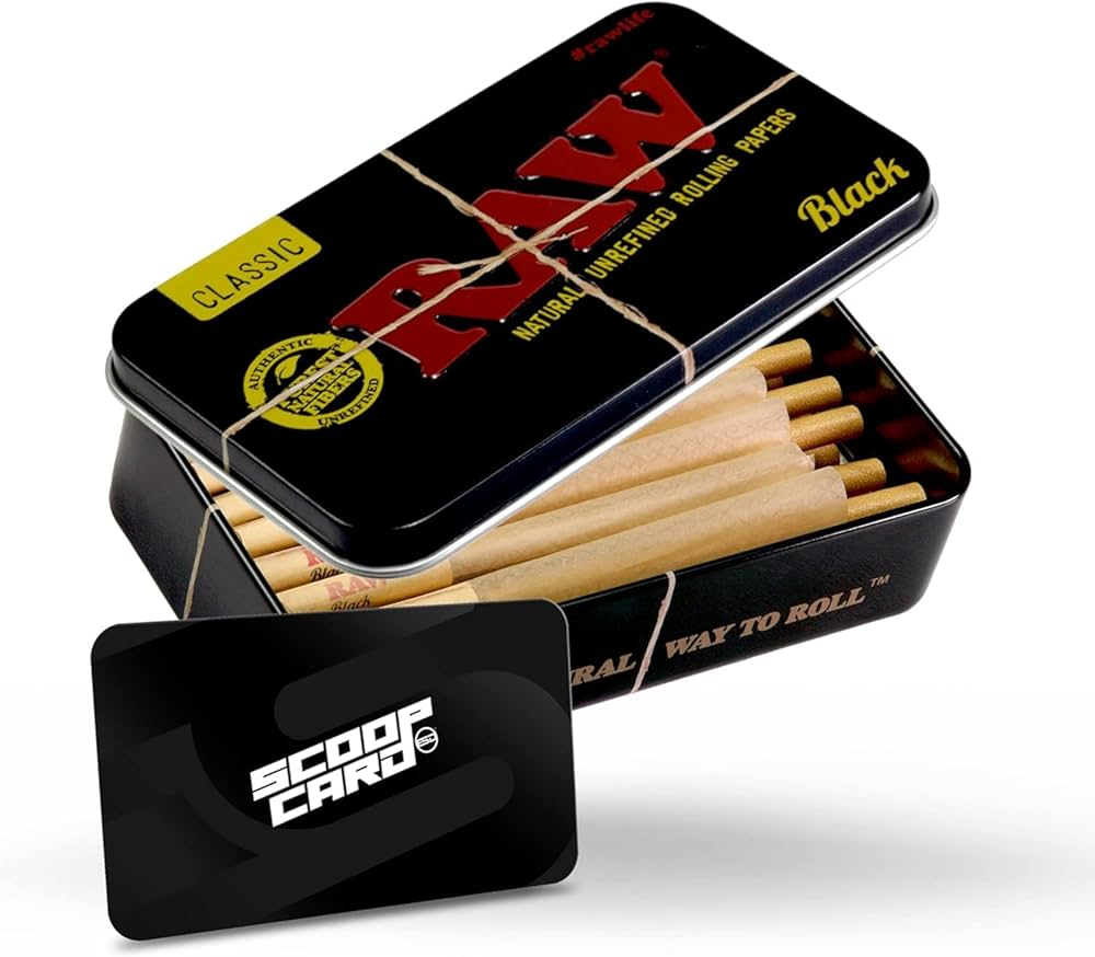 Raw - Slow Burning Rolling Paper / Classic Black 1¼ (50 per pack)