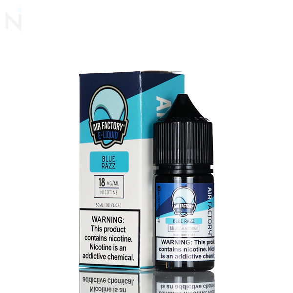Air Factory Blue Razz Salt Nic 30ml candy blue raspberry nicotine salt e-liquid 18mg 36mg pod system low-wattage device
