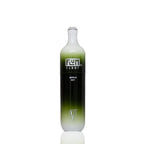 A bottle of FUM FLOAT Apple Icy flavored liquid, featuring a white-to-olive-green gradient design on a clean white background.