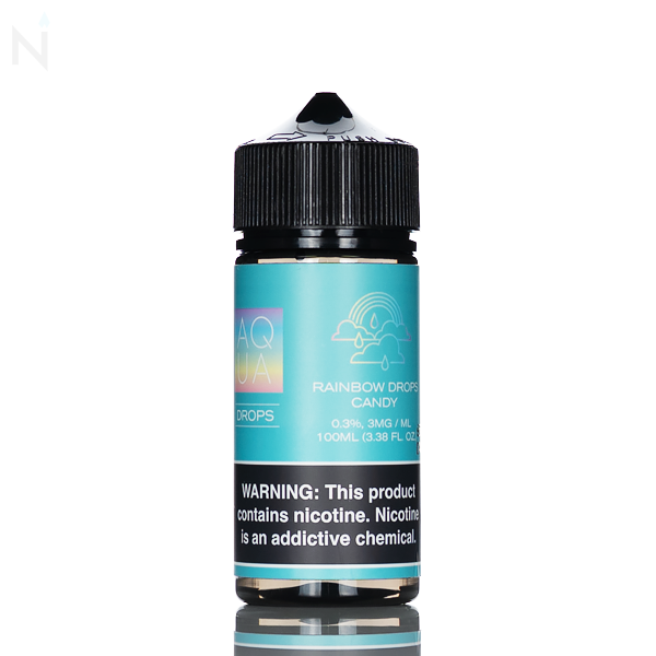 AQUA Drops 100ml sweet tangy candy fruit freebase nicotine e-liquid vape juice 3mg 6mg premium sub-ohm vape juice