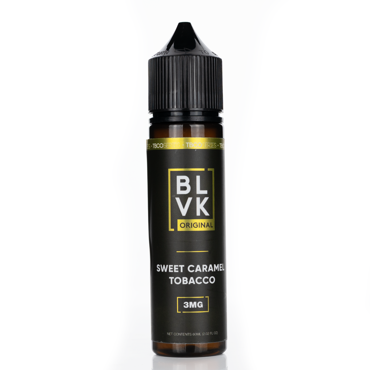 BLVK Sweet Caramel Tobacco freebase nicotine e-liquid 60ml caramel tobacco dessert vape juice sub-ohm 70VG 30PG 3mg 6mg USA