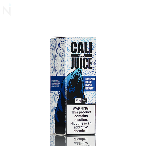 Cali Juice Salt Nic- Frozen Blue Raspberry - 30mL candy-sweet blue raspberry menthol ice nicotine salt e-liquid fruit flavored vape juice pod system