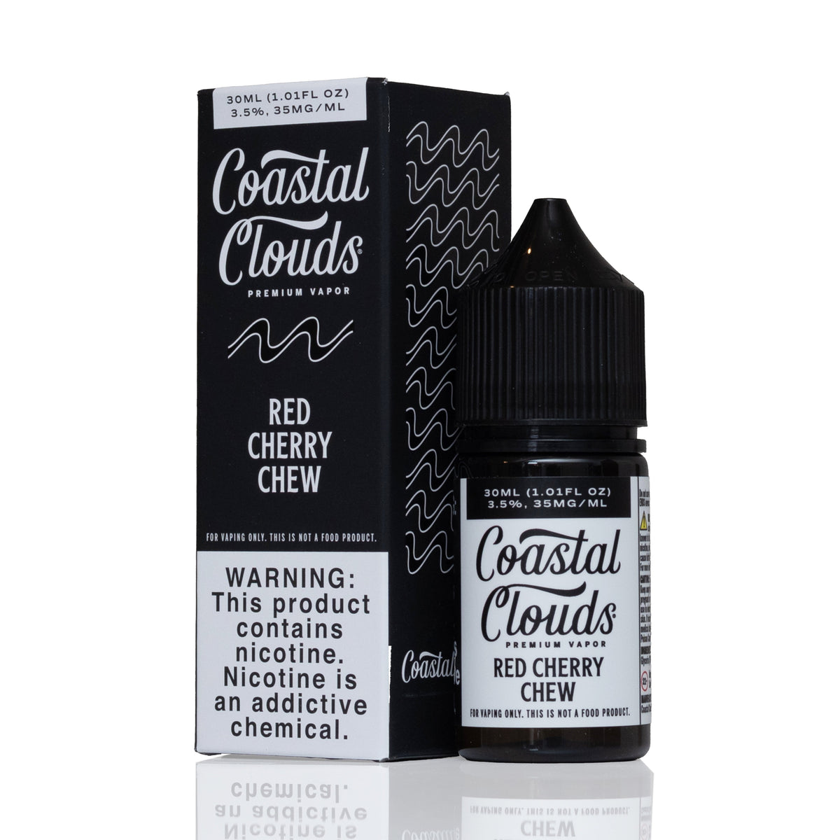 Coastal Clouds Salt Red Cherry Chew 30ml nicotine salt e-liquid Red cherry candy vape juice pod system 50/50 35mg 50mg USA
