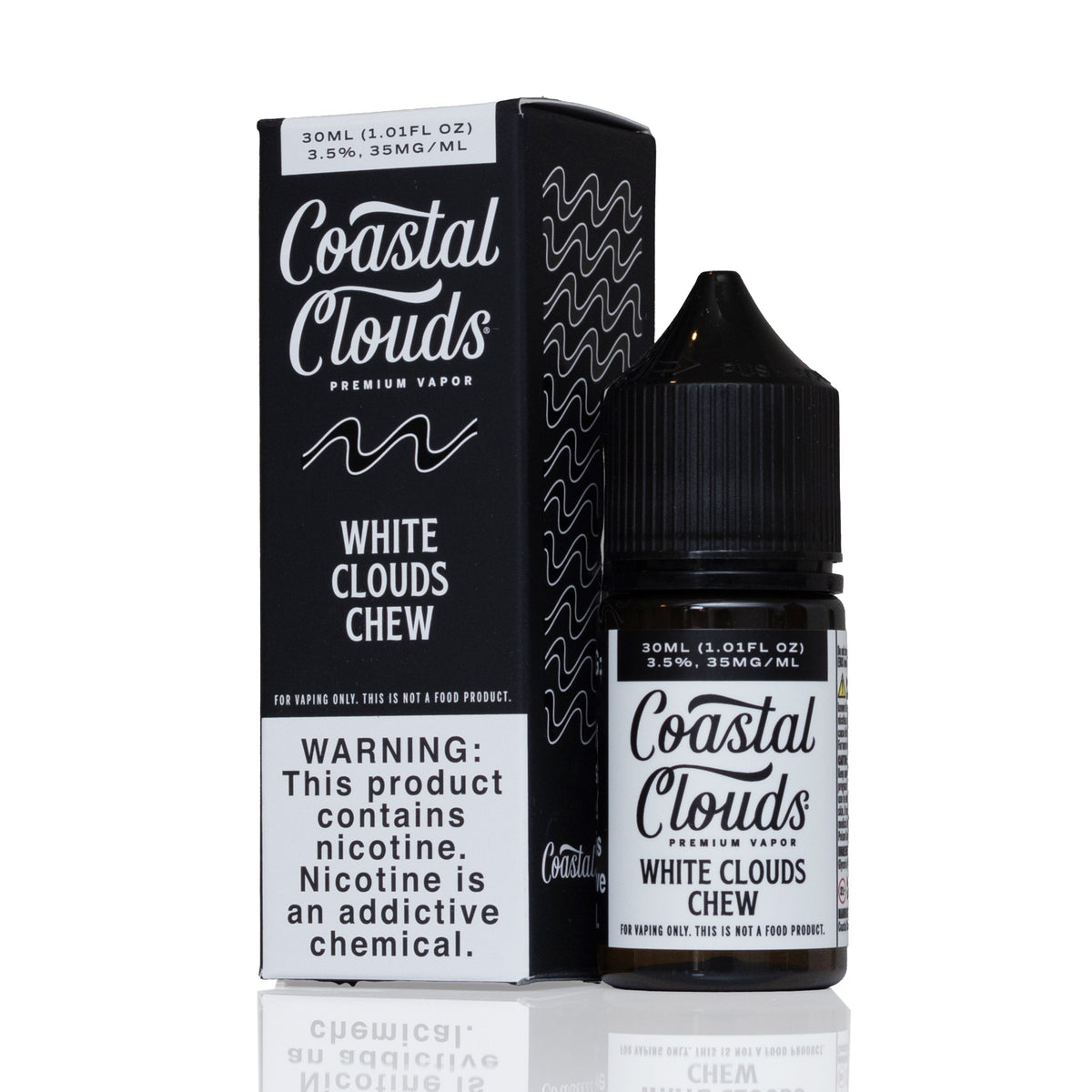 Coastal Clouds Salt White Clouds Chew 30ml nicotine salt e-liquid white clouds candy vape juice pod system 50/50 35mg 50mg USA