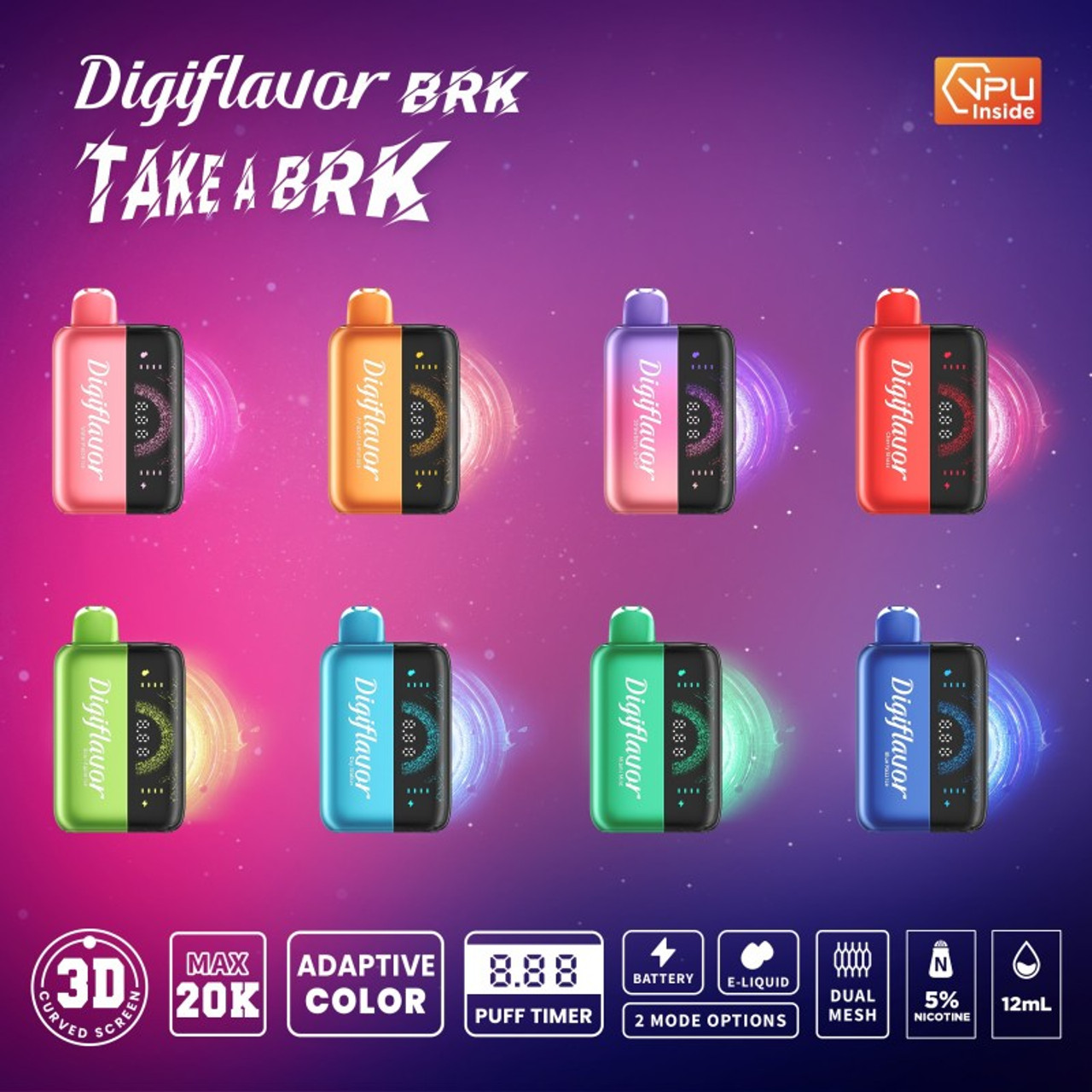 Geek Bar - Digiflavor BRK Disposable Device 20K REFILL/POD