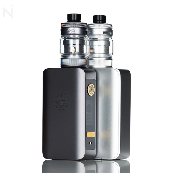 dotMod dotBox V2 220W starter kit two matte silver dual 18650 zinc alloy gold-plated 510 dotTank Max V2 full TC vape kit USB-C