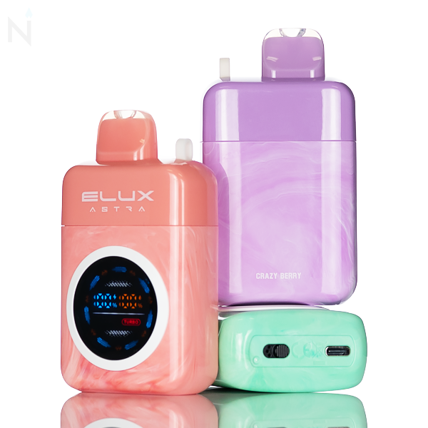 Elux Astra 50K 50,000 Puffs Disposable Vape - 18mL nicotine salt 5% nicotine rechargeable draw activated all day vape 