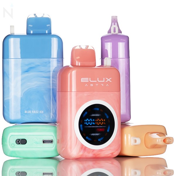 Elux Astra 50K 50,000 Puffs Disposable Vape - 18mL nicotine salt 5% nicotine rechargeable draw activated all day vape 