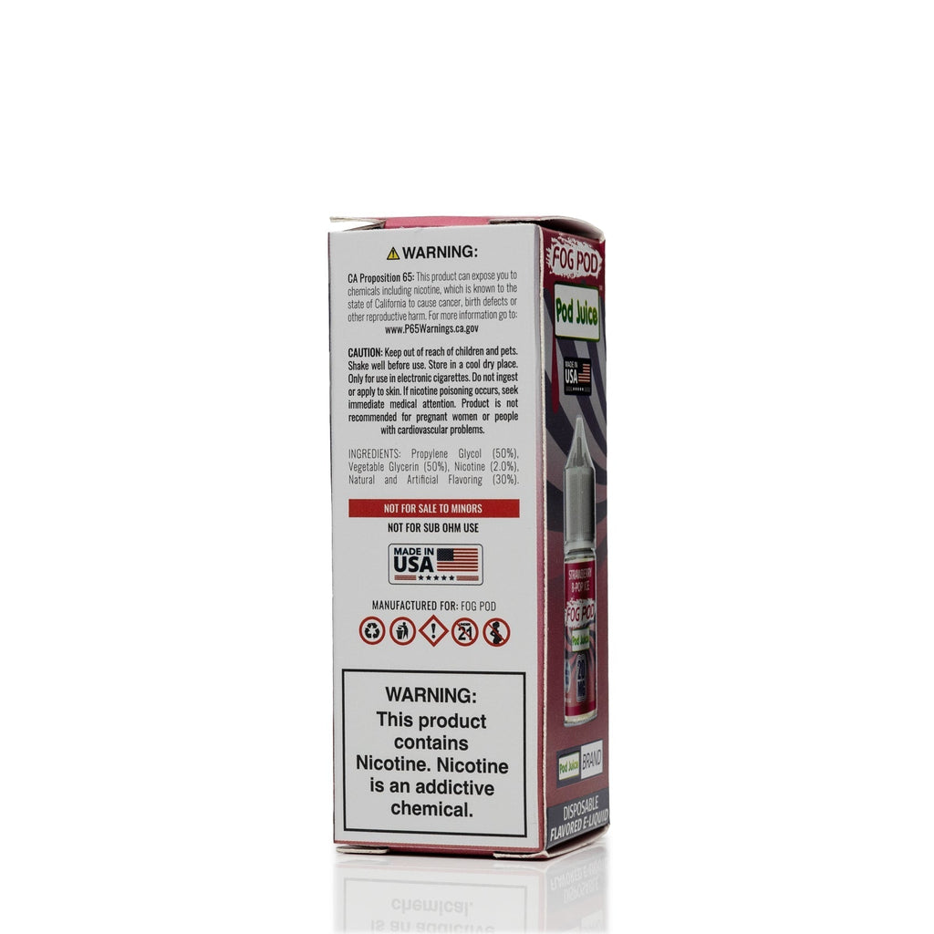 Pod Juice X Fog Pod Salt Nic - Strawberry B-Pop Ice - 30mL