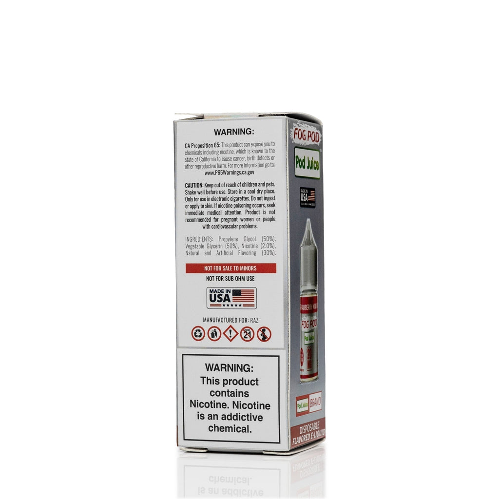 Pod Juice X Fog Pod Salt Nic - Strawberry Kiwi Ice - 30mL
