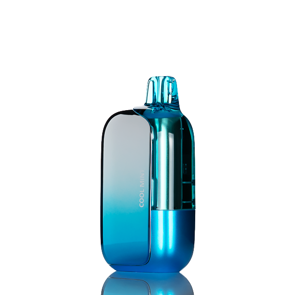Blue and silver electronic device on a white background cool mint foger bit
