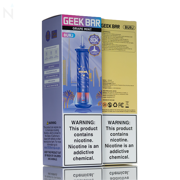 Geek Bar Burj 80K  80,000 puff Shisha Disposable Vape - 25mL