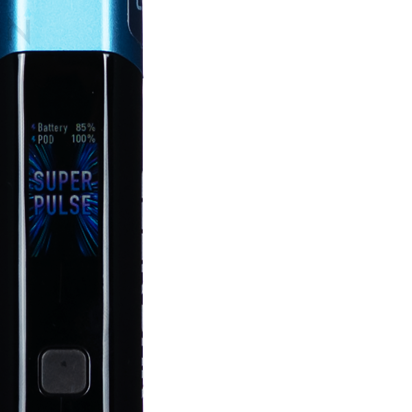 Black Geek Bar Clio 50k  device with 'Super Pulse' branding on a white background