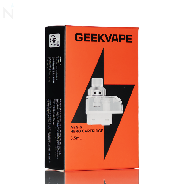 Geekvape Aegis Hero 6.5mL Replacement Pod removable 510 drip tip press fit coil installation transparent pod body silicone top fill port