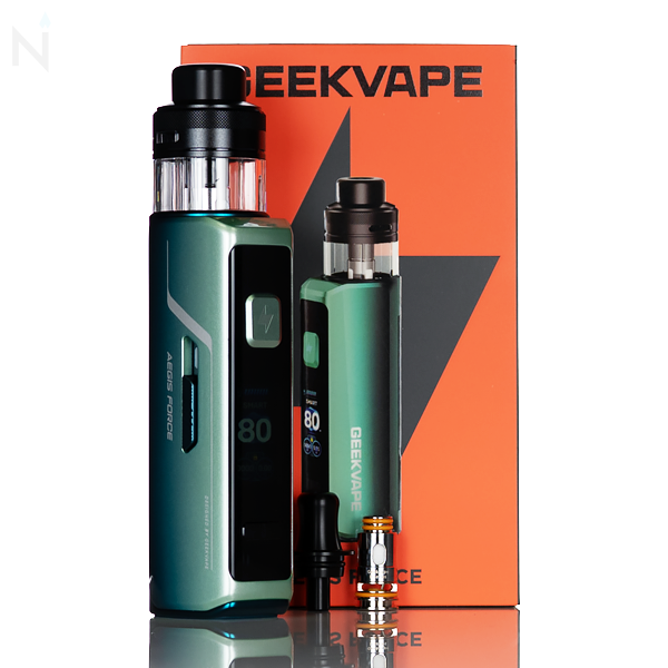 GeekVape Aegis Force 80W pod kit 3200mAh 5mL top-fill top-airflow B Series coil DTL MTL USB-C TFT color display rugged vape
