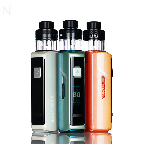 GeekVape Aegis Force 80W pod kit 3200mAh 5mL top-fill top-airflow B Series coil DTL MTL USB-C TFT color display rugged vape
