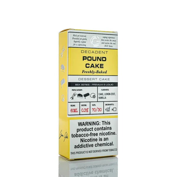 Glas Basix E-Liquid - Pound Cake - 60ml
