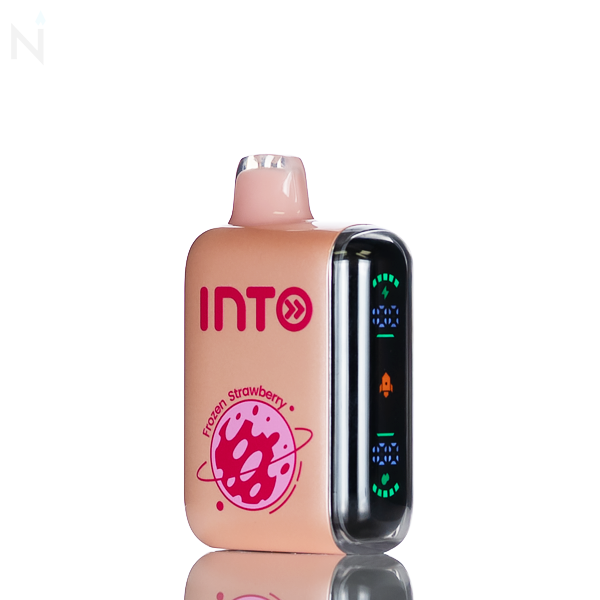 INTO PULSE 20K 20,000 Puffs Disposable Vape dual mesh coil 650 mAH battery 5% nicotine strength 16mL e-liquid capacity pulse mode frozen strawberry
