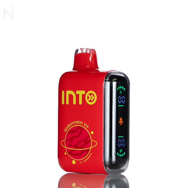 INTO PULSE 20K 20,000 Puffs Disposable Vape dual mesh coil 650 mAH battery 5% nicotine strength 16mL e-liquid capacity pulse mode watermelon ice