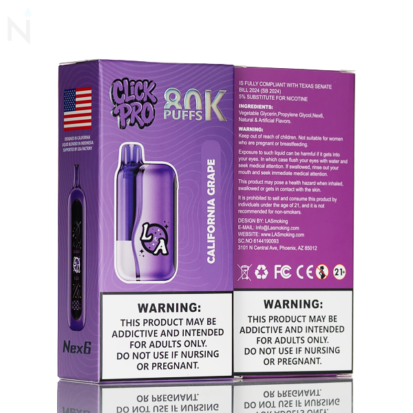 L&A Click Pro 80K Puffs Disposable Kit - 22mL