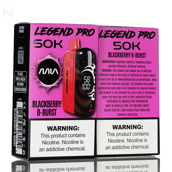 MIA Legend Pro 50K Strawberry Kiwi disposable vape 50000 puffs 5% salt nicotine rechargeable USB-C Tru Vape LV buy online