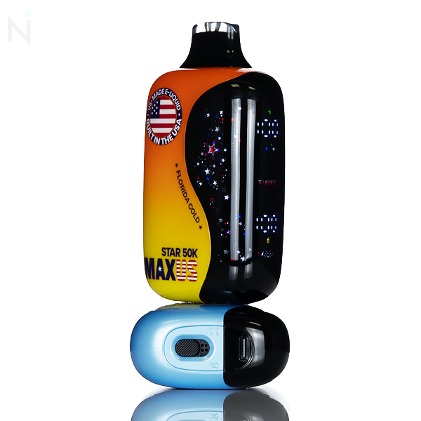 MAXUS Star 50K 50,000 Puffs Disposable Vape 5% nicotine salt rechargeable battery draw activated USA made flordia cold