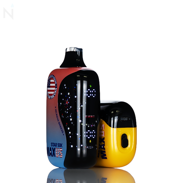 MAXUS Star 50K 50,000 Puffs Disposable Vape 5% nicotine salt rechargeable battery draw activated USA made