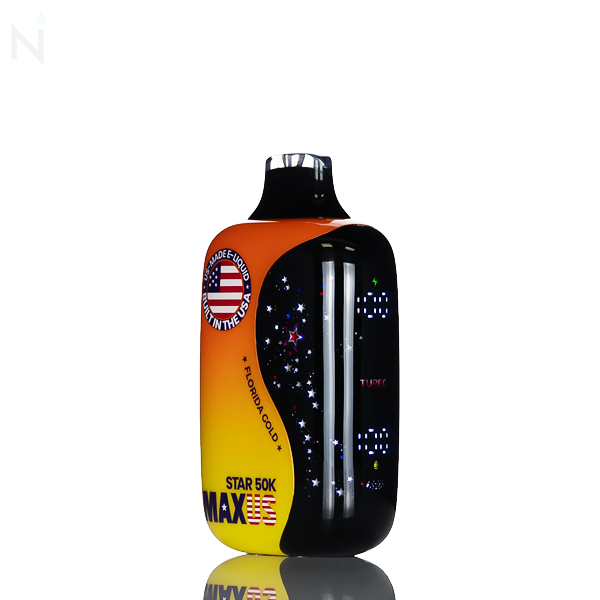 MAXUS Star 50K 50,000 Puffs Disposable Vape 5% nicotine salt rechargeable battery draw activated USA made flordia cold