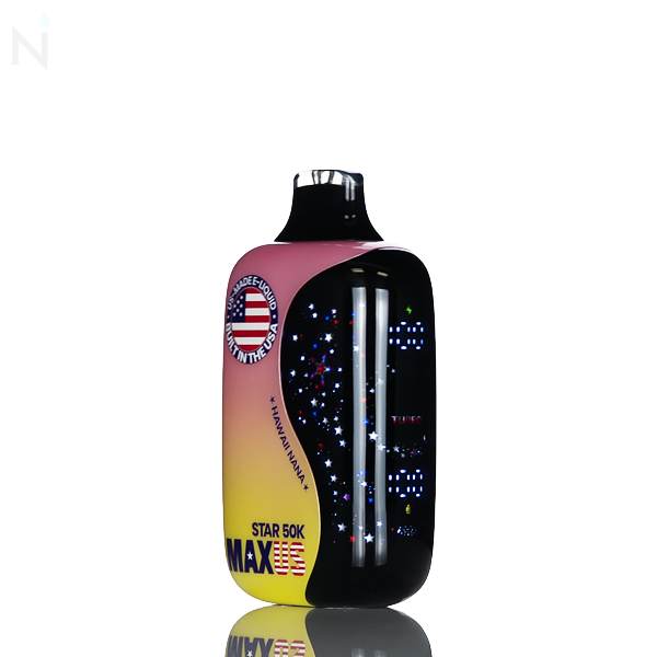 MAXUS Star 50K 50,000 Puffs Disposable Vape 5% nicotine salt rechargeable battery draw activated USA made hawaii nana
