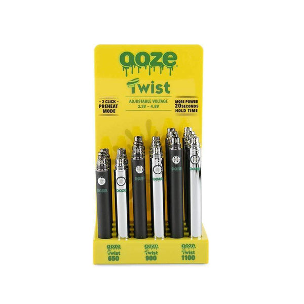 Ooze - Twist Battery 510 Thread Cartridge Vaporizer Battery - 3.3V-4.8V  (SOLD INDIVIDUALLY)