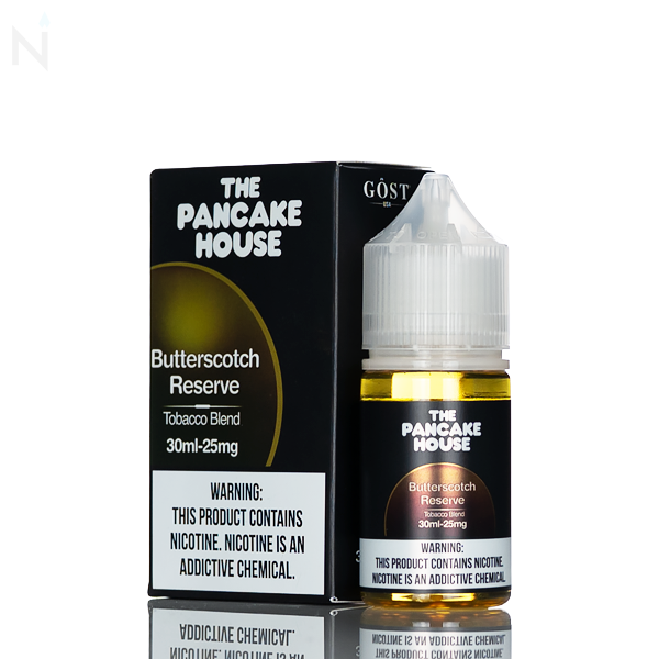 Pancake House - Butterscotch Reserve - 100ml salt nicotine flavor pod system dessert breakfast creamy flavored freebase vape juice e-liquid