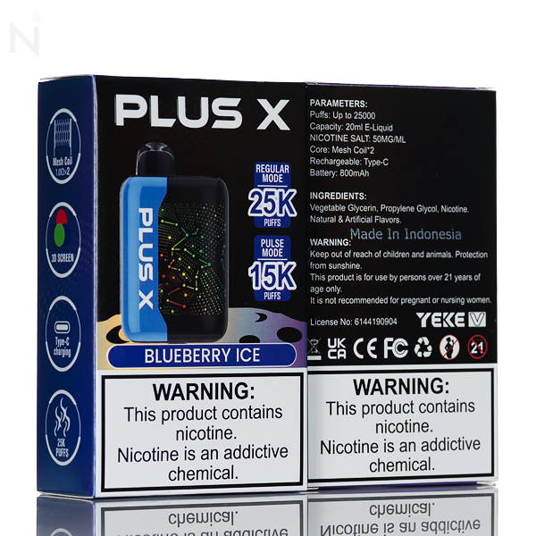 Plus X 25K Puffs Disposable Vape - 20mL