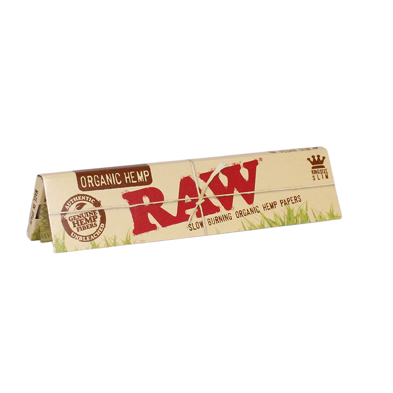 Raw - Slow Burning Rolling Paper / Organic Hemp King Size Slim (32 per pack)