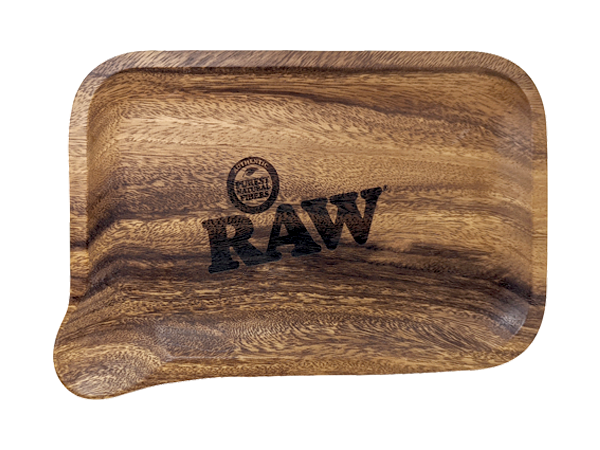 Raw - Rolling Tray- Wood with Pour Spout