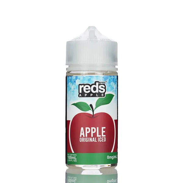 7 Daze Reds Apple ICED - No Nicotine Vape Juice - 100ml