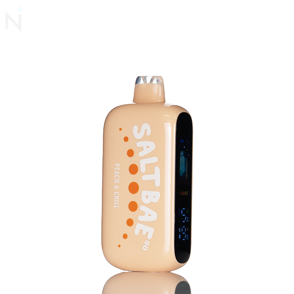 Salt Bae 50 40K 40,000 Puffs Disposable Vape - 17mL 5% nicotine salt strength draw activated rechargeable peach & chill
