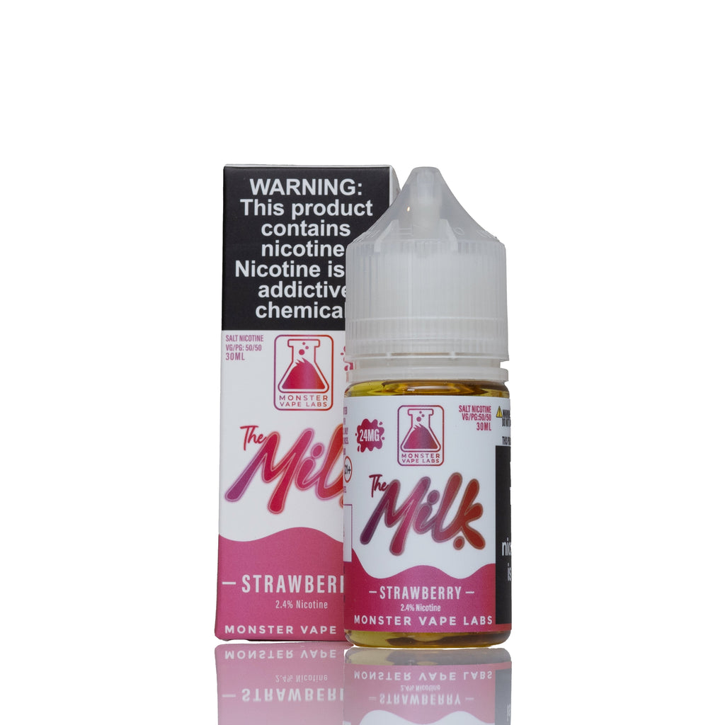 The Milk Salt Nic Strawberry 30ml creamy strawberry dessert salt nicotine e-liquid vape juice pod system 50/50 24mg 48mg USA