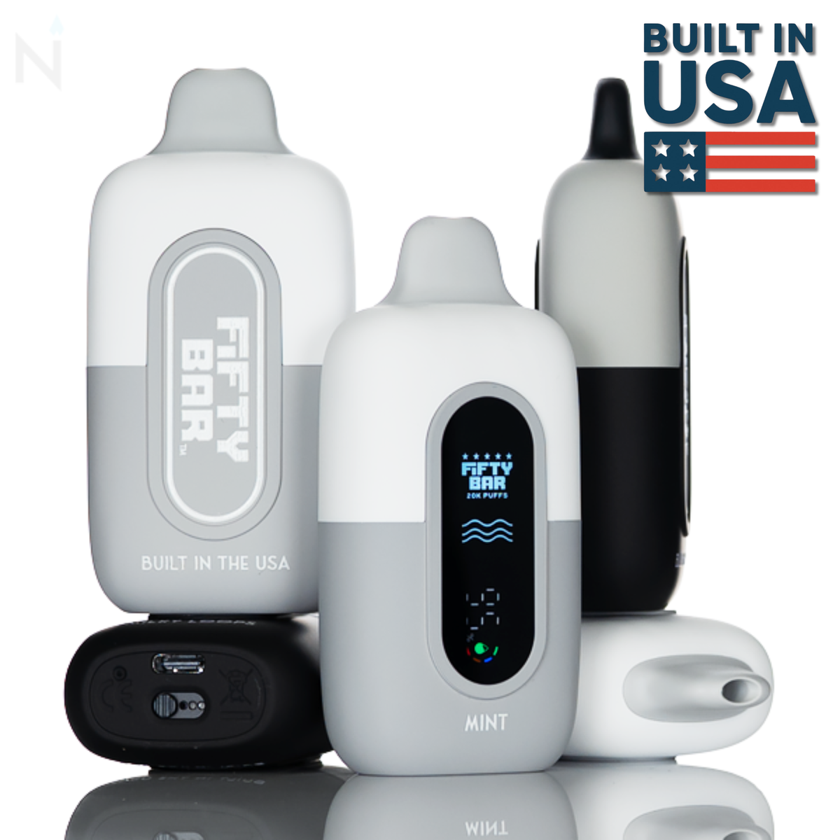 Fifty Bar V2 Silver Series 20mg Disposable Vape
