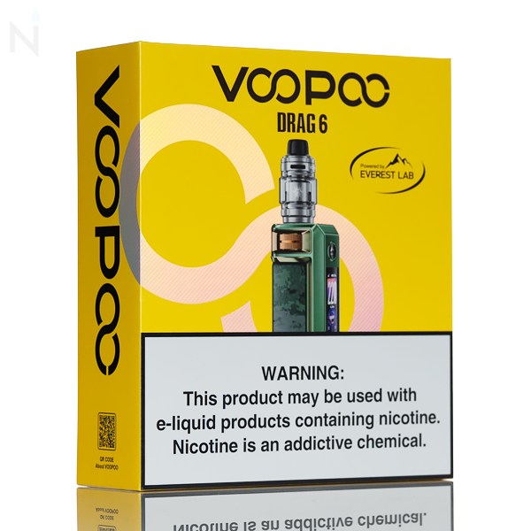 VooPoo Drag 6 220W Full Kit temperature control 4400mAh integrated battery dual top air flow vape starter kit
