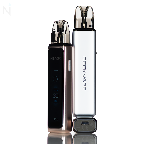 GeekVape WENAX Q Ultra 30W pod system 1300mAh 3mL 2.51" touch screen adjustable airflow USB-C magnetic pod draw-activated