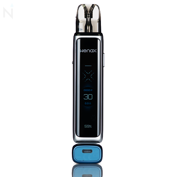 GeekVape WENAX Q Ultra 30W pod system 1300mAh 3mL 2.51" touch screen adjustable airflow USB-C magnetic pod draw-activated