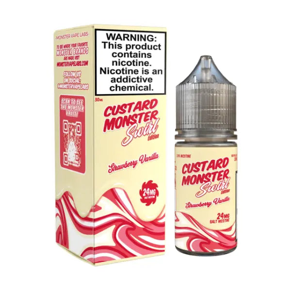 Custard Monster Swirl SALT Strawberry Vanilla 30mL
