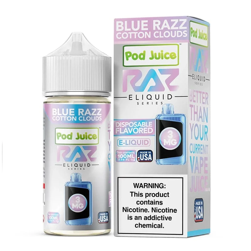 Pod Juice x RAZ - Blue Razz Cotton Clouds