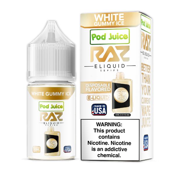 Pod Juice Salt White Gummy Ice 30mL